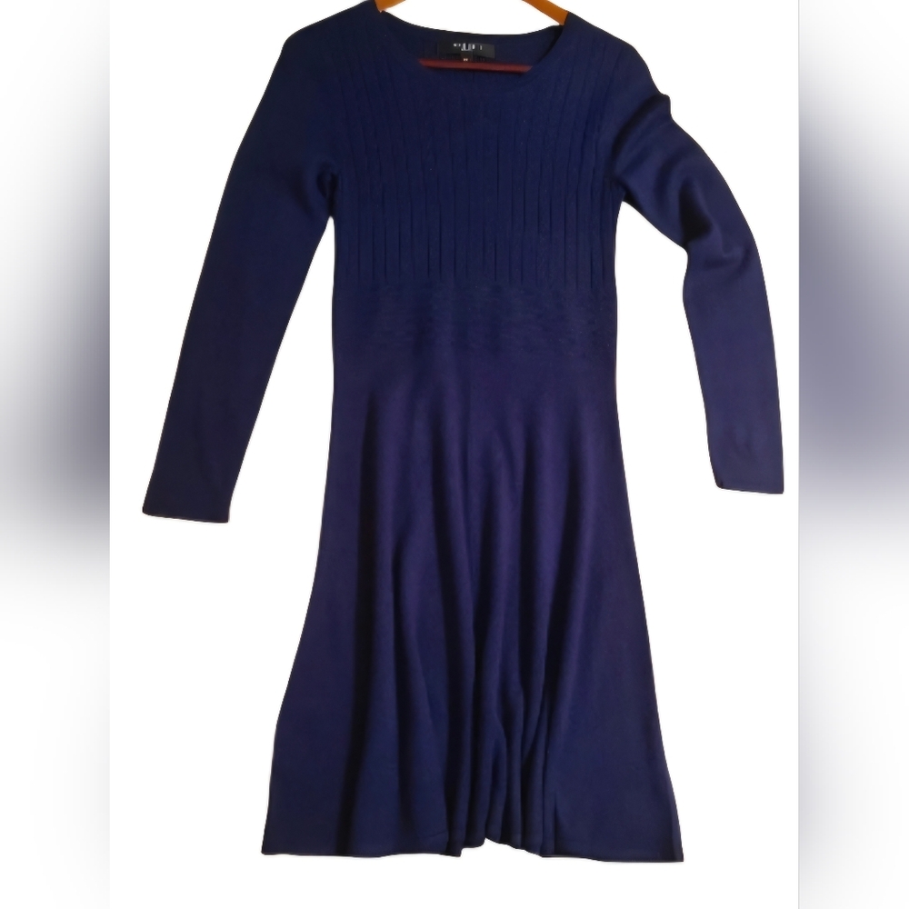 EUC Blue Nine West sweater dress long sleeve women's XS also fits a small nicely